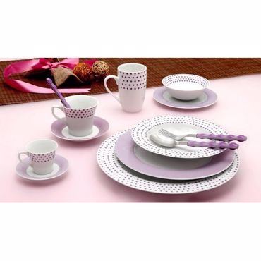 Cryspo Trio Σερβίτσιο Φαγητού 20 Τεμαχίων Πορσελάνη 'MATRIX' PURPLE 1530140
